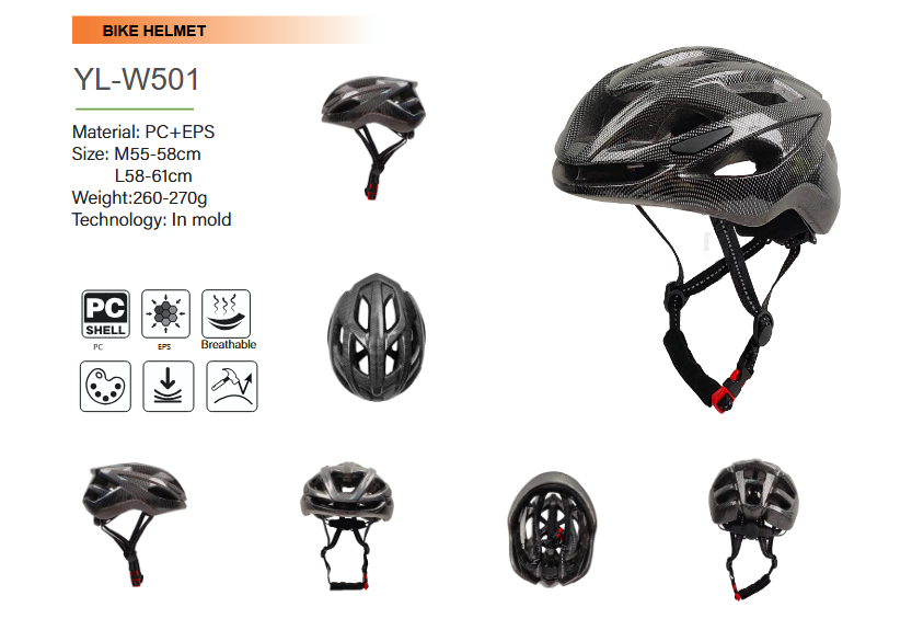 YL-W501 Lightweight In-Mold Bike Helmet - Image 2